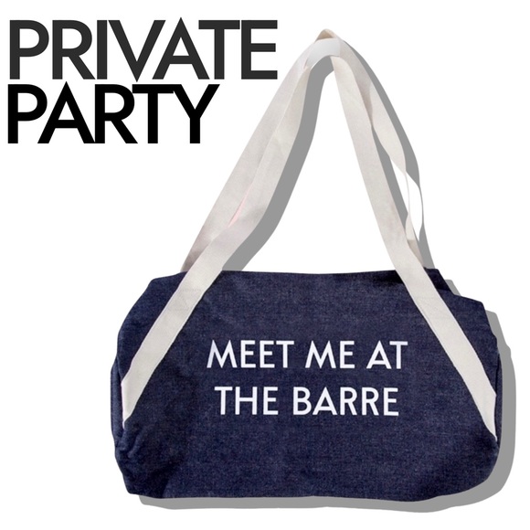 PRIVATE PARTY Denim Gym Bag - Picture 2 of 3